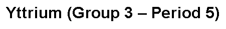 Cuadro de texto: Yttrium (Group 3 � Period 5)
